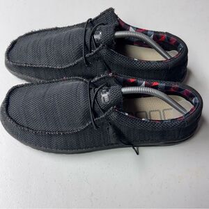 Men's Black red gray hey dude shoes size 11 Wally Sox